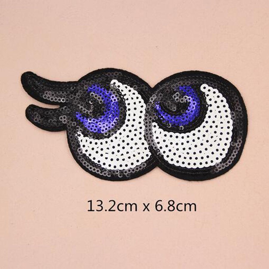 1PC Paillette Sequins Embroidered Patches Clothes Stickers Bag Sew Iron On Applique DIY Apparel Sewing Clothing Accessories BU20: BU20N9 Eye