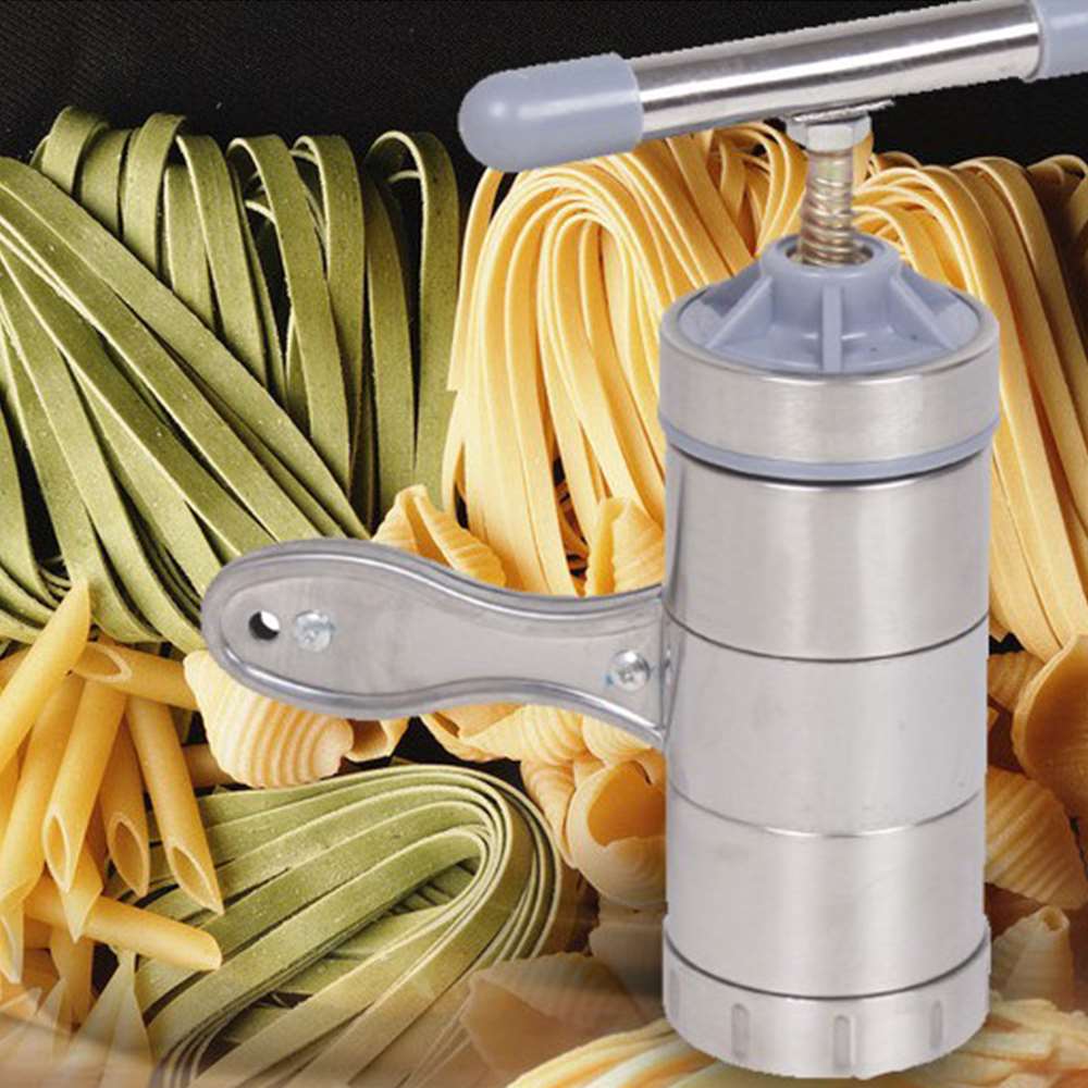 Household Noodle Maker Stainless Steel Handmade Pressing Machine Kitchen Tool Hollow Noodle Machine Manual Noodle