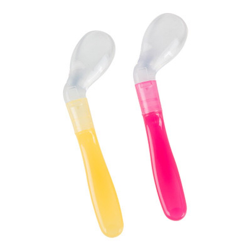 Baby Safety Temperature Sensing Baby Silicon Spoon Kids Children Flatware Feeding Spoons Safety Soft Spoon Baby Flatware