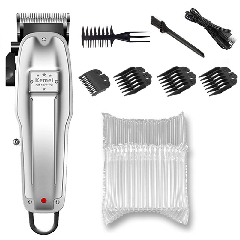 Men's taper lever hair clipper cord electric hair trimmer rechargeable hair cutter machine cordless haircut tool: sliver with bubble