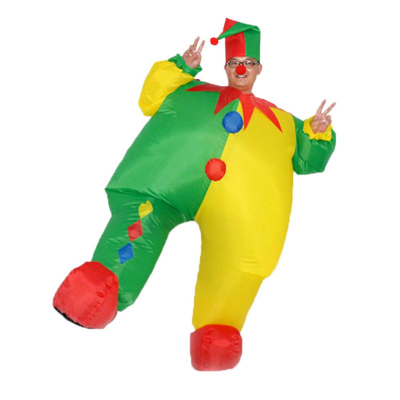 Kerst Opblaasbare Adult Dress Up Jurk Clown Jaarlijkse Prestaties Kostuum Party