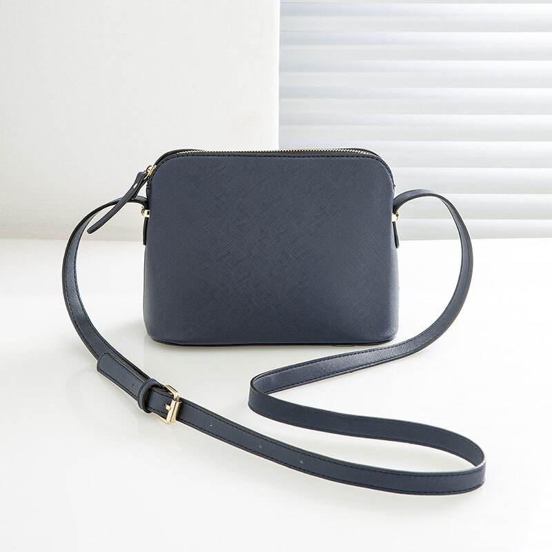 Bolso de hombro tipo mensajero para mujer, cartera de mano para teléfono móvil con monedero, cremallera única, versátil, suave, a la: D blue