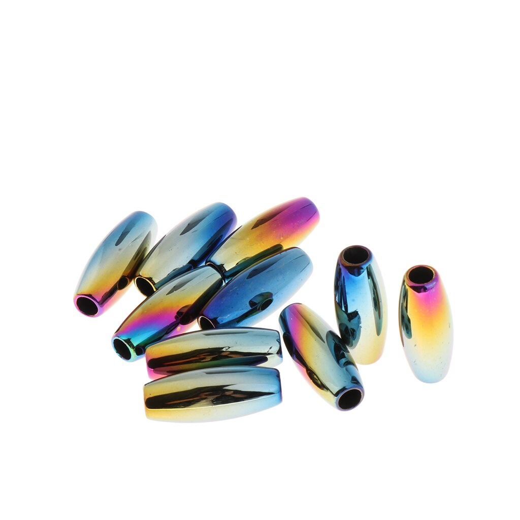 10pcs Plastic Hair Tube Beads, Dreadlocks Beads Hair Braiding Jewelry Hair Decorations