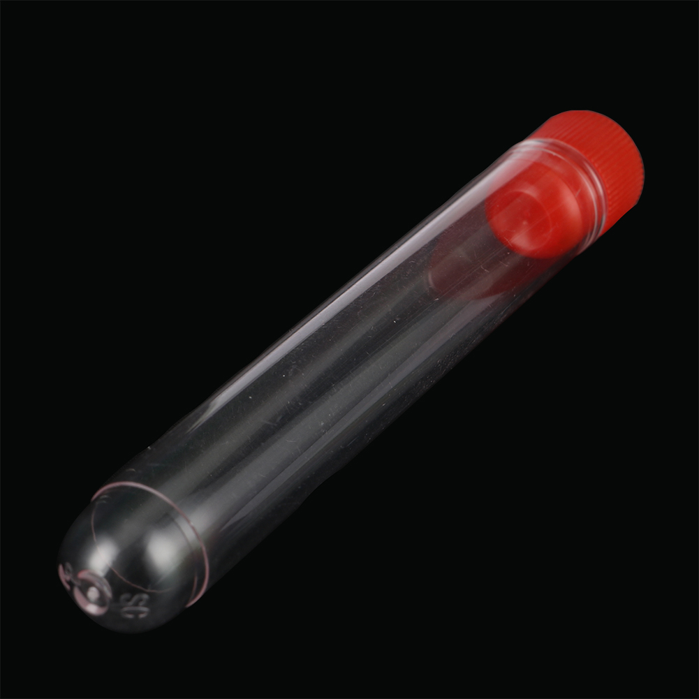 12*75Mm Hard Plastic Test Tube Met Plug Cap 5Ml Wegwerp Ronde Bodem Clear Test Tube Laboratorium apparatuur 5 Pcs