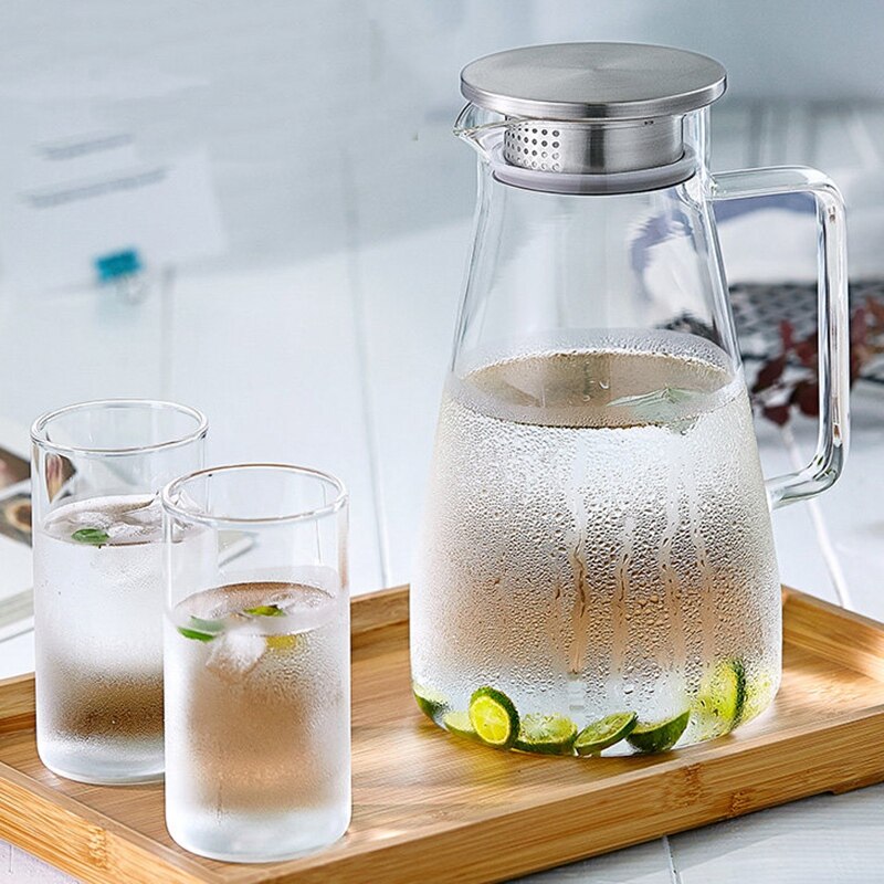 Wasserkocher Glas Teekanne Küche Utensilien 1800 Ml Kochgeschirr Hohe Temperatur Explosion-nachweisen Große Kapazität Kochendem Wasser