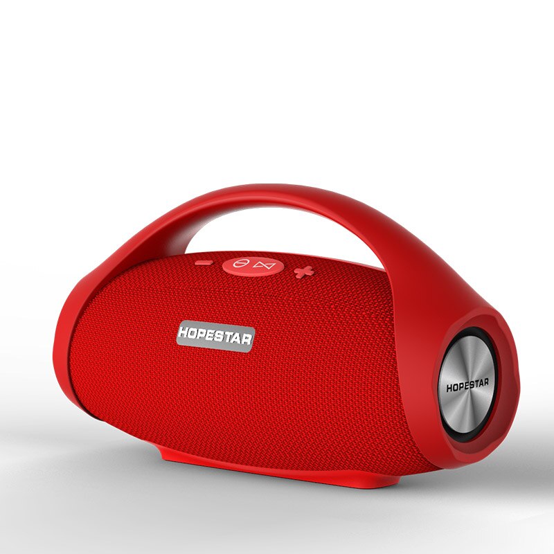 HOPESTAR-H32 Portable bluetooth speaker wireless outdoor waterproof IPX6 mini speakers big power 10W Column boombox music FM TF: Red