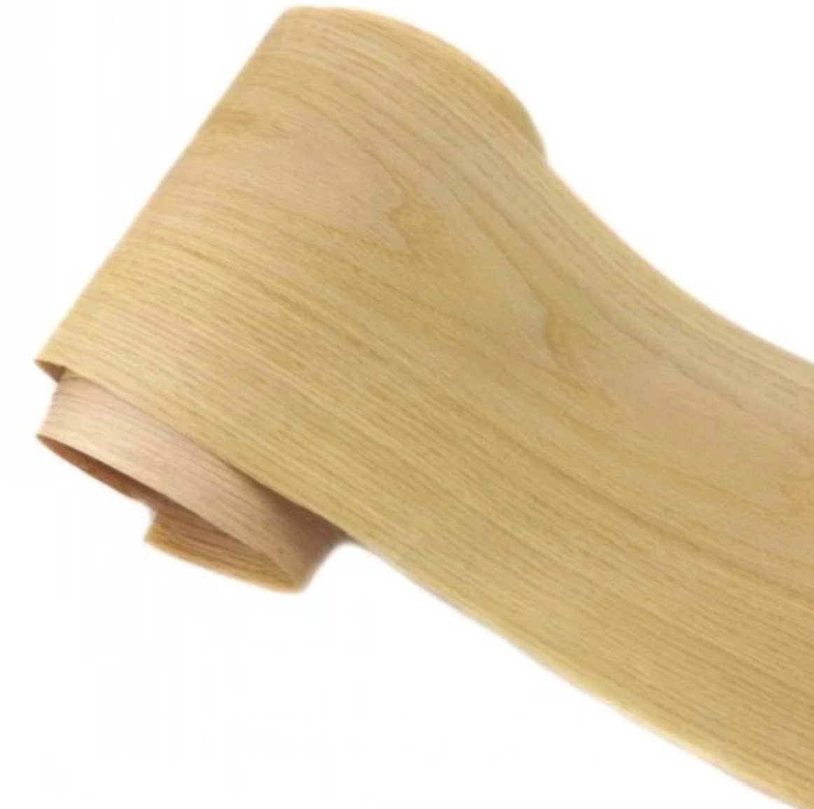 Placage en bois de chêne blanc naturel, pour décoration légère, L:2.5 mètres, largeur: 18cm, épaisseur: 0.25mm, 2 pièces/lot