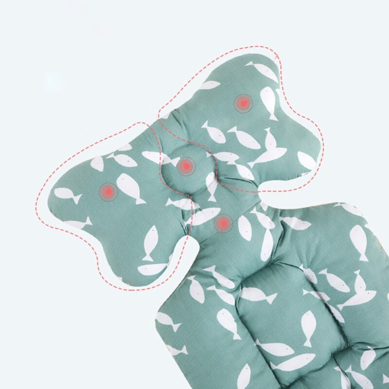 Doublure de siège de poussette universelle pour bébé, tapis en coton, matelas de couchage , Support de tête, oreiller, poussette pour bébé, chaise haute Cu