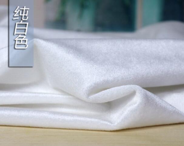 Tissus soyeux en velours doux de 50x150cm, pour vêtements de luxe, rideau Textile de maison: 11 white