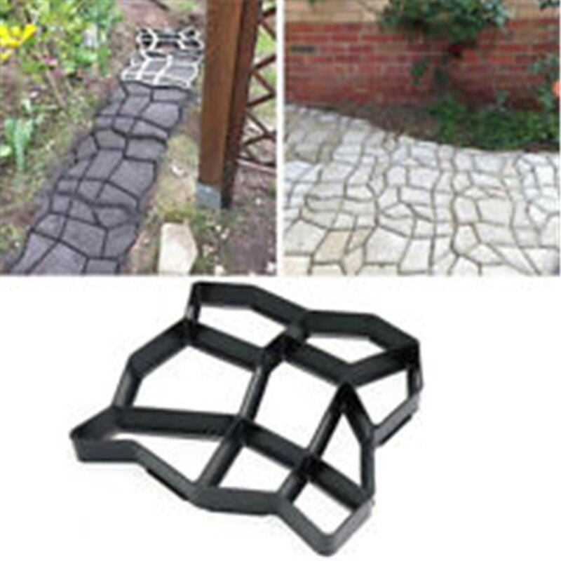 DIY Reusable Concrete Path Maker Mould Stepping Stone Paver Lawn Patio Garden Yard Brick Slab Walkway Pavement Cement Molder