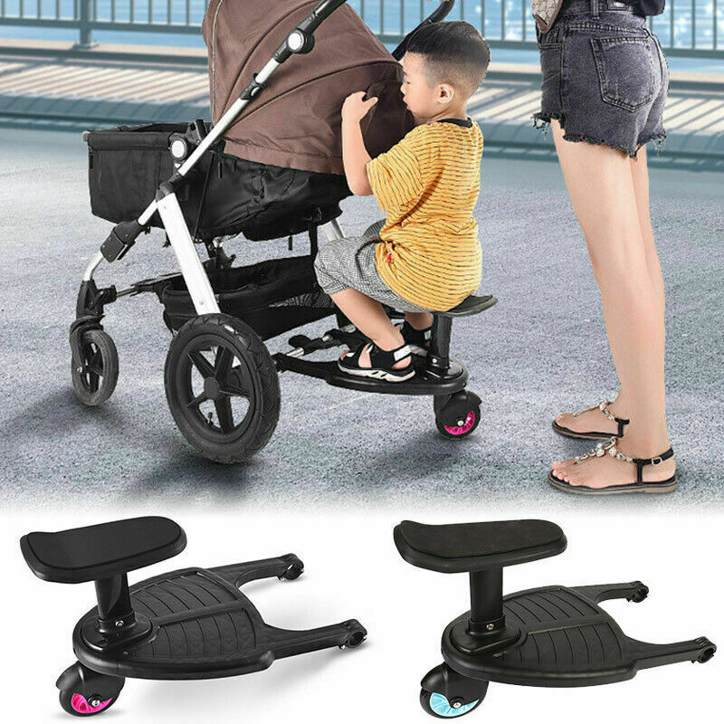 Søskende tumling ståbræt baby klapvogn hjul buggy board barnevogn sort sæde holder