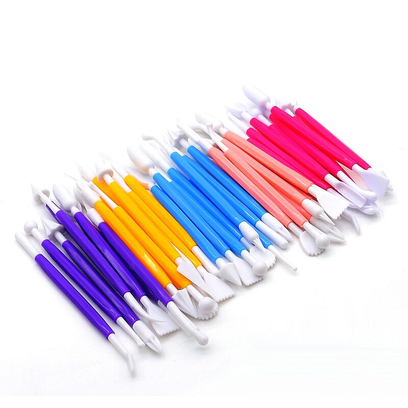 8PCs/Set Plastic Clay Sculpting Set Wax Carving Pottery Tools Carving Sculpture Shaper Polymer Modeling Handicraft Clay Tools