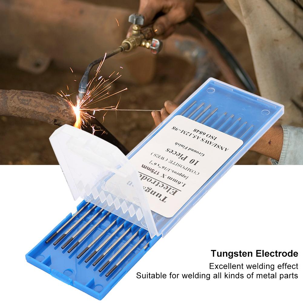 10pcs Tungsten Electrode Tig Welding Composite Tungsten Electrodes 2.0x150mm (WES Purple) 10-Pack