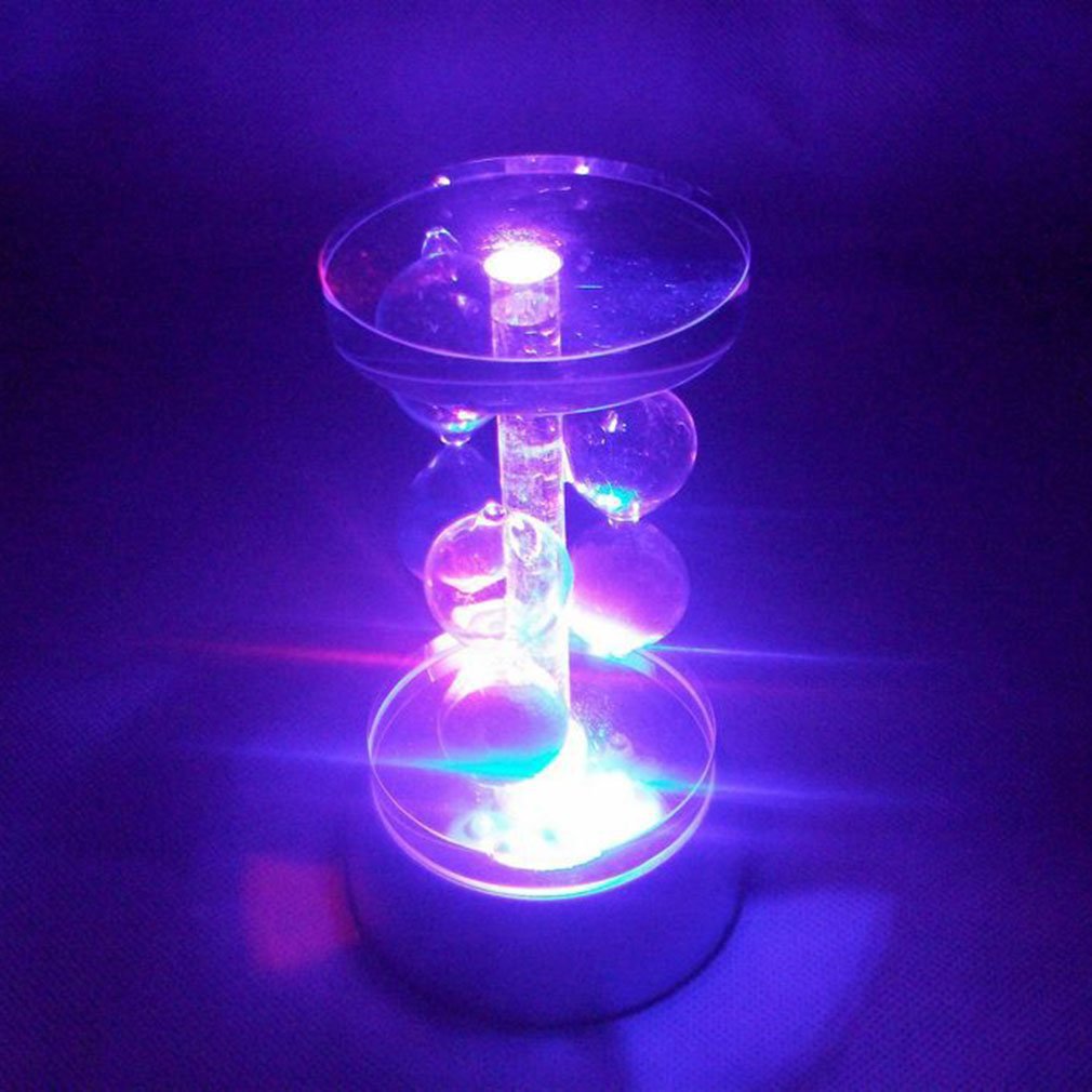 Grå rund krystal 4 led lys musikboks base krystal kasse base boks indretning automatisk roterende musik boks base med led