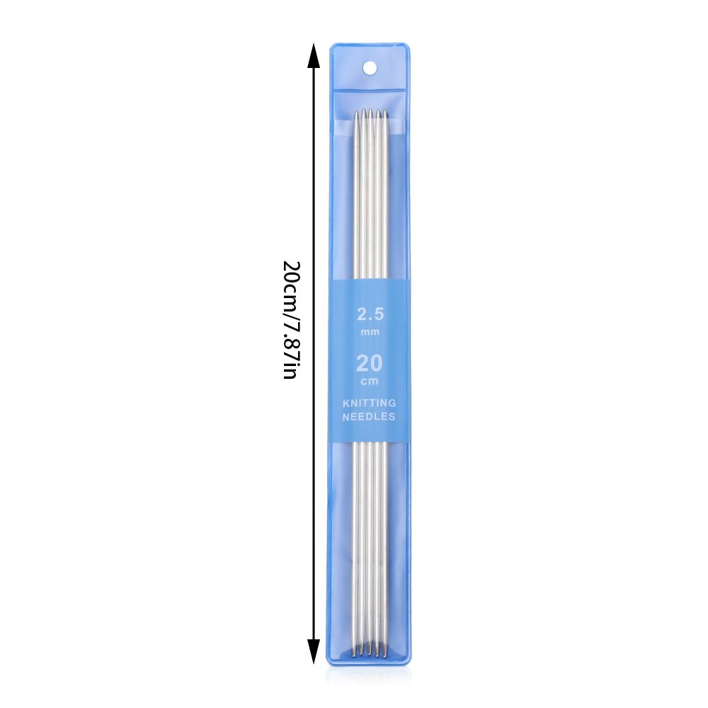 Agujas de tejer rectas de acero inoxidable, ganchos de ganchillo de Metal, juego de manualidades de tejido de suéter DIY, accesorios de herramientas de punto, 5 piezas