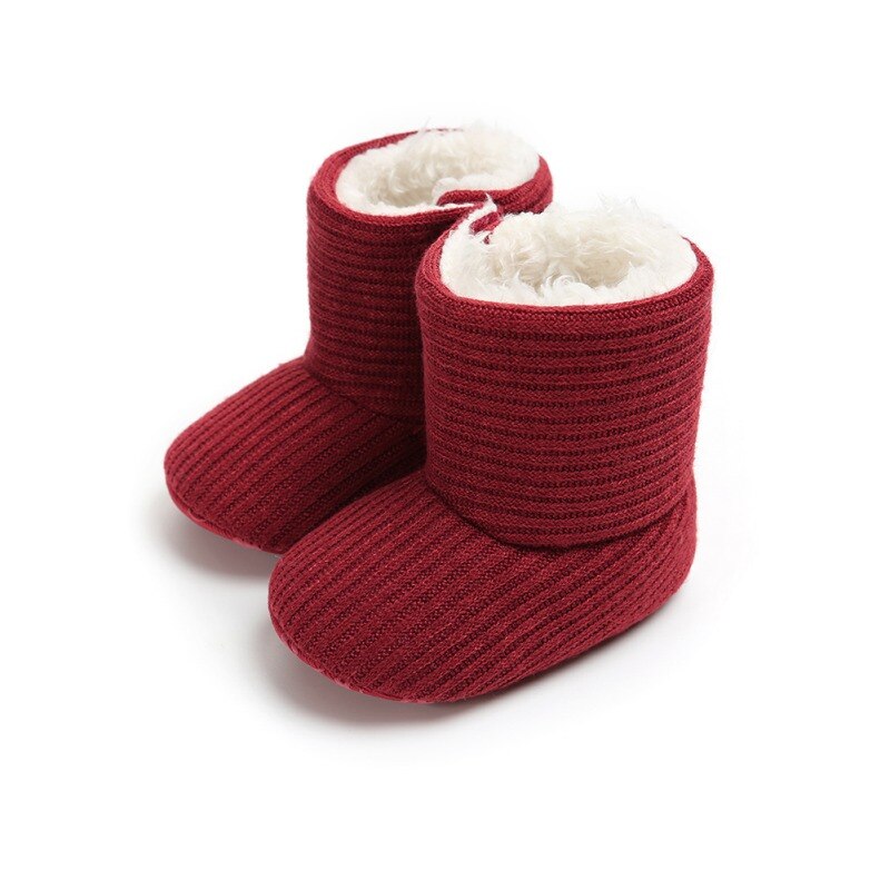 Baby Jongens Meisjes Gebreide Bont Laarzen Peuters Soft Sole Korte Warme Zachte Sneeuw Jongens Meisjes Laarzen Schoenen 0-18 maanden: R / 7-12 Months