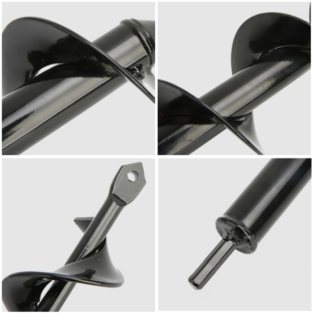 Garden Auger Spiral Drill Bit Tool Spiral Hole Flower Planter Digger Ground Drill Earth Drill for Seed Planting Gardening Fence