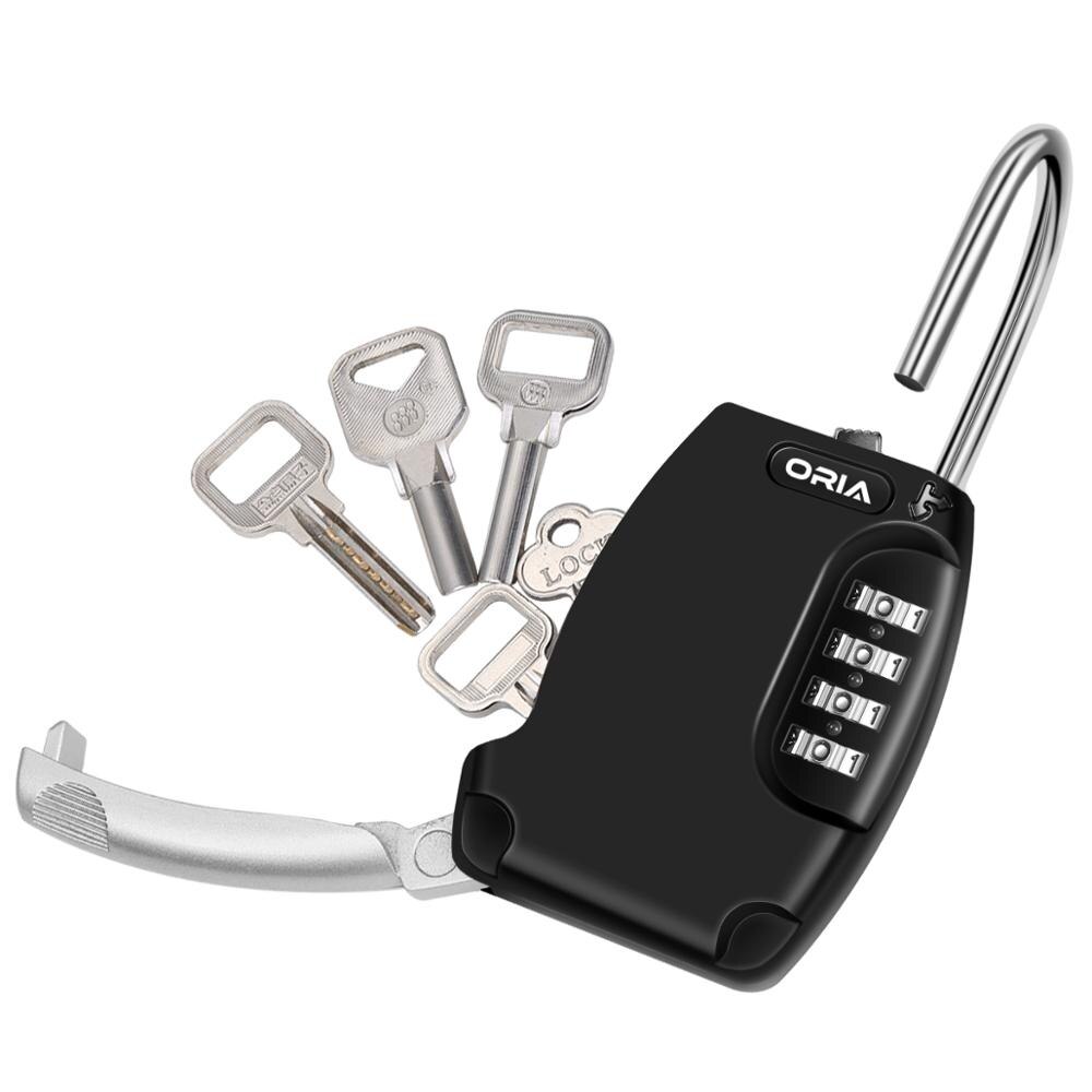 Home Lock Box 4 Digit Combination Keys Locks Wall Mounted Key Safe Storage Outdoor Waterproof Key Box