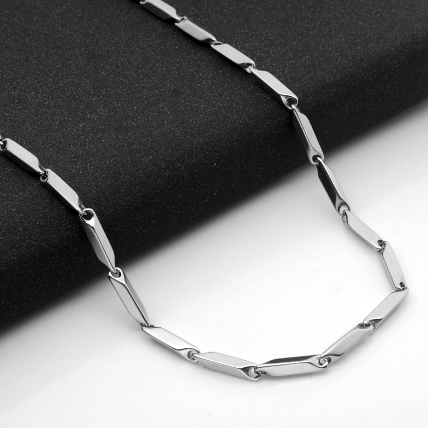 REGELIN-Cadena de acero inoxidable 316 de 45/50/60/70/cm de longitud, cierre de langosta, cadena Simple para para hombre