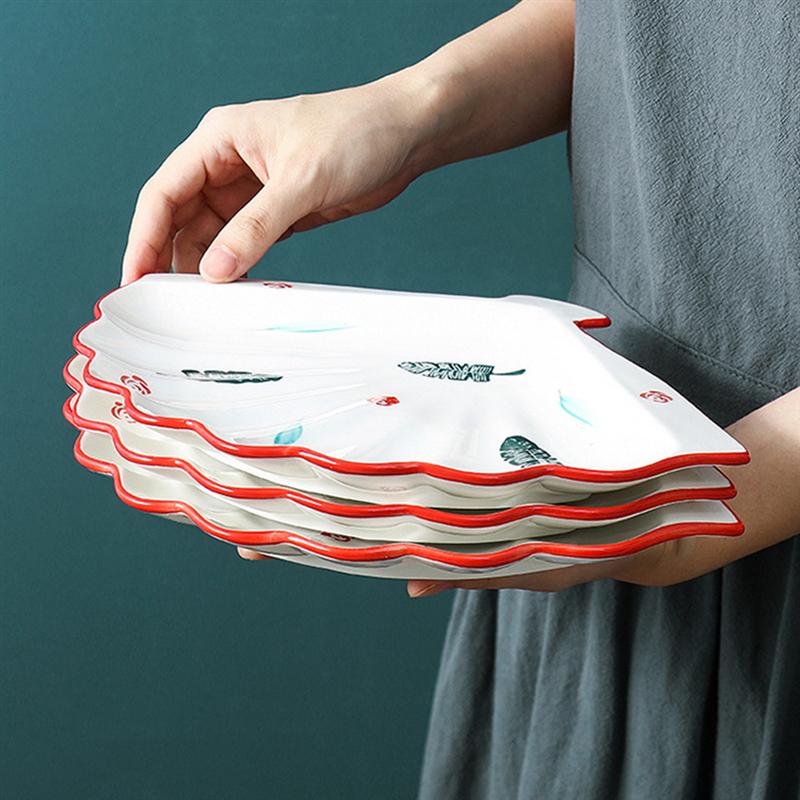 1Pc Dom sektor posiłek płyta ceramiczna kreatywna taca gastronomiczna deser pojemnik na owoce