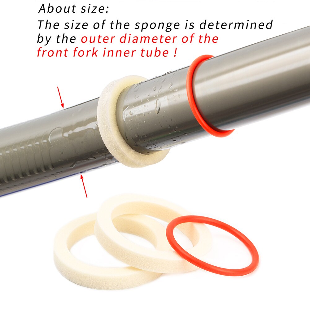 2 stücke Mountainbike Fahrrad Gabel Öl Schwamm Staub Öl Absorbieren Abgedichtet Schaum Ring 32mm/34mm/35mm/36mm Radfahren Zubehör