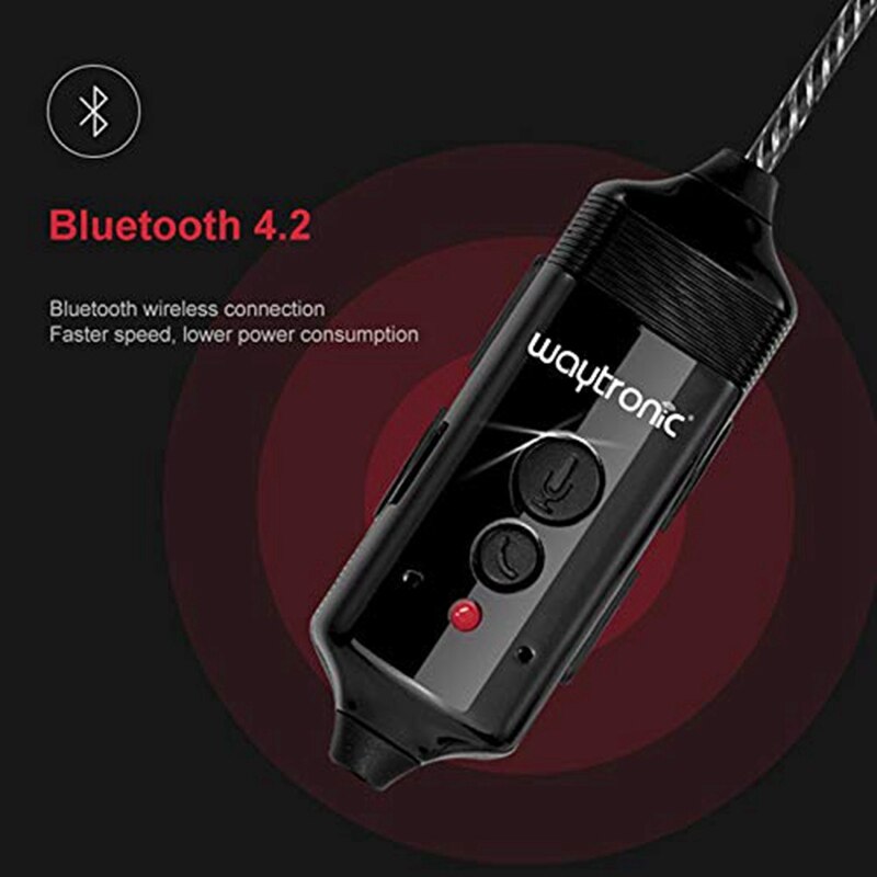 Waytronic trådlös bluetooth samtalsinspelare hörlurar, mobiltelefon konversation inspelning hörlurar för iphone ipad skype what