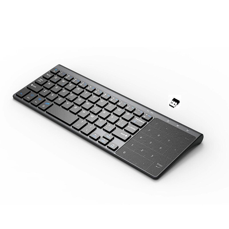 Zilver 2.4 Ghz Wireless Keyboard Mini Multimedia Toetsenbord Voor Notebook Laptop Desktop Pc Tv Kantoorbenodigdheden Computer Randapparatuur: Default Title