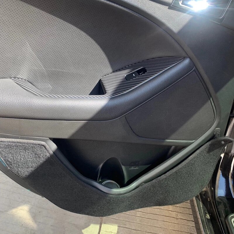 4Pcs Inner Carbon Fiber Window Switch Button Cover Trim Panel Styling Accessories for Kia K5 Optima