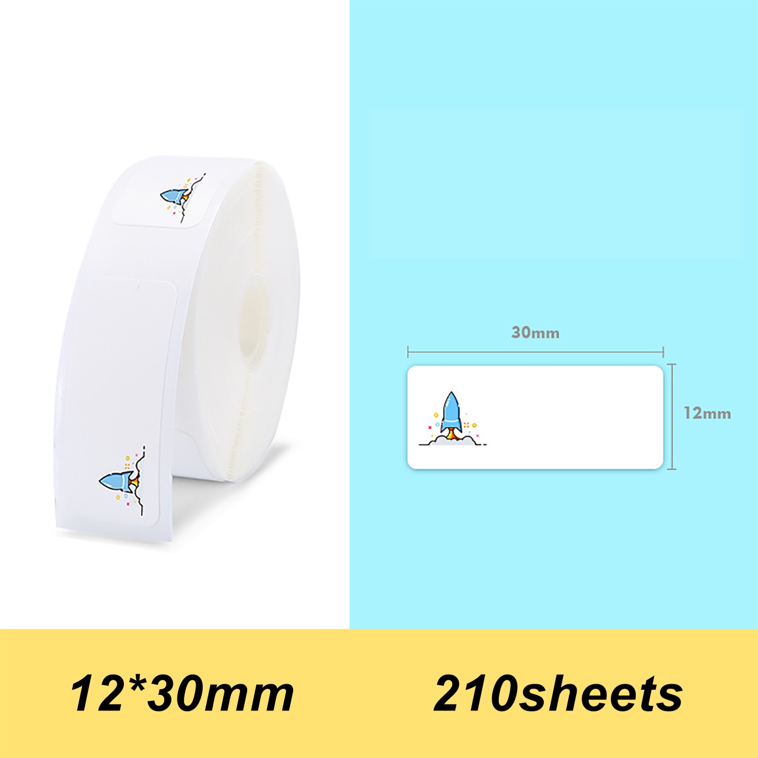 Étiquettes d'impression thermique prix nom étiquettes étanche larme résistant 12*22mm 260 pièces/rouleau pour la maison organisateur supermarché: Coloré