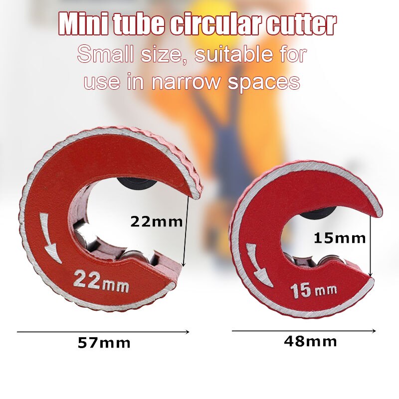 Mini Round Pipe Tube Cutter Aluminium Alloy Body Self Locking Portable for Copper Tube Aluminium PVC Plastic Pipe Cutting Tools