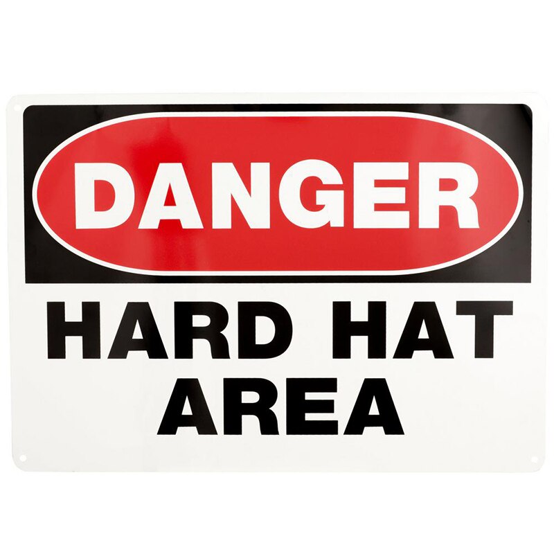 10"X14" SIGN,Home Hardware Signs, Letters & Numbers Signs: DANGER HARD HAT
