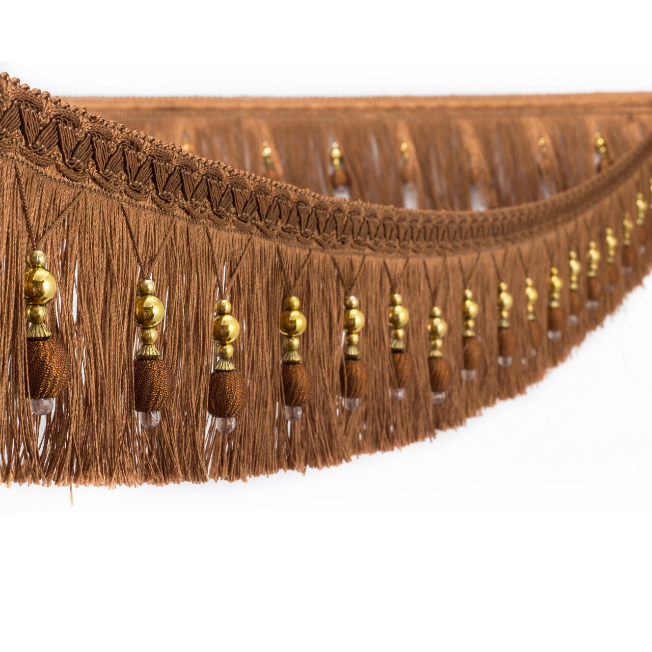 Garniture de gland de rideau de couture, robe de danse à franges de ruban de dentelle, vêtement de scène, bord de rideau de maison, accessoires décoratifs d'artisanat de bricolage, 3m: Orange