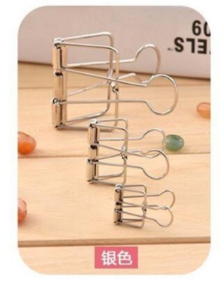 cute kawaii sequins metal office school binder clip set candy rose pink student paper document organizer clip stationery OT3355: 6