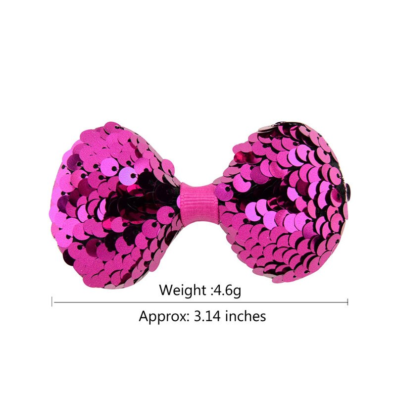 Undomed 3.14 "costura lantejoulas glitter arco clipes grampos de cabelo meninas grampos de cabelo do bebê pino de cabelo crianças clipes acessórios de cabelo