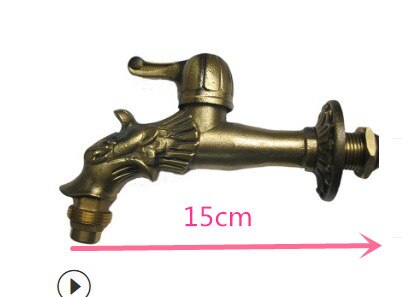 Torneira decorativa para jardim, torneira em bronze verde antigo para lavar, esfregar e regar jardim