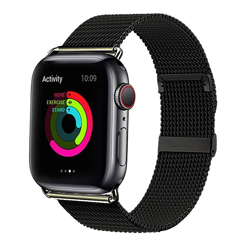 Bracelet Stainless Steel MAGNETIC band For Apple Watch 5 4 3 2 1 42mm 38mm Bracelet strap for iwatch 4 5 40mm 44mm: Black / For 38MM or 40MM