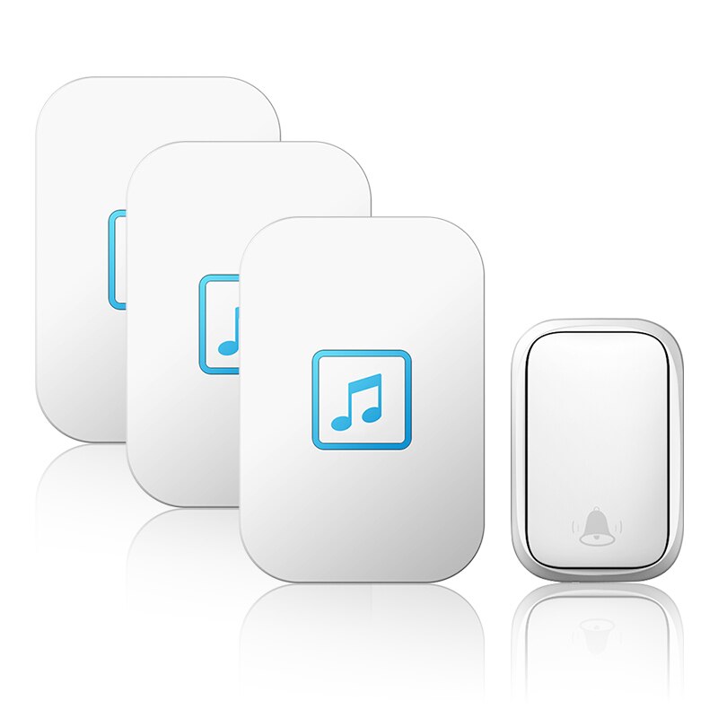 Cacazi Waterdicht Self-Aangedreven Home Draadloze Deurbel 150M Remote Geen Batterij Knop Us Eu Uk Au Plug Ontvanger call Ring Bell