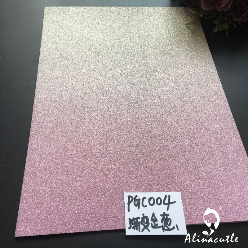 5pc Cardstock Paper Card Stock Premium Ombre Glitter Card A4 250gsm DIY Scrapbooking paper pack craft Background pad Alinacraft