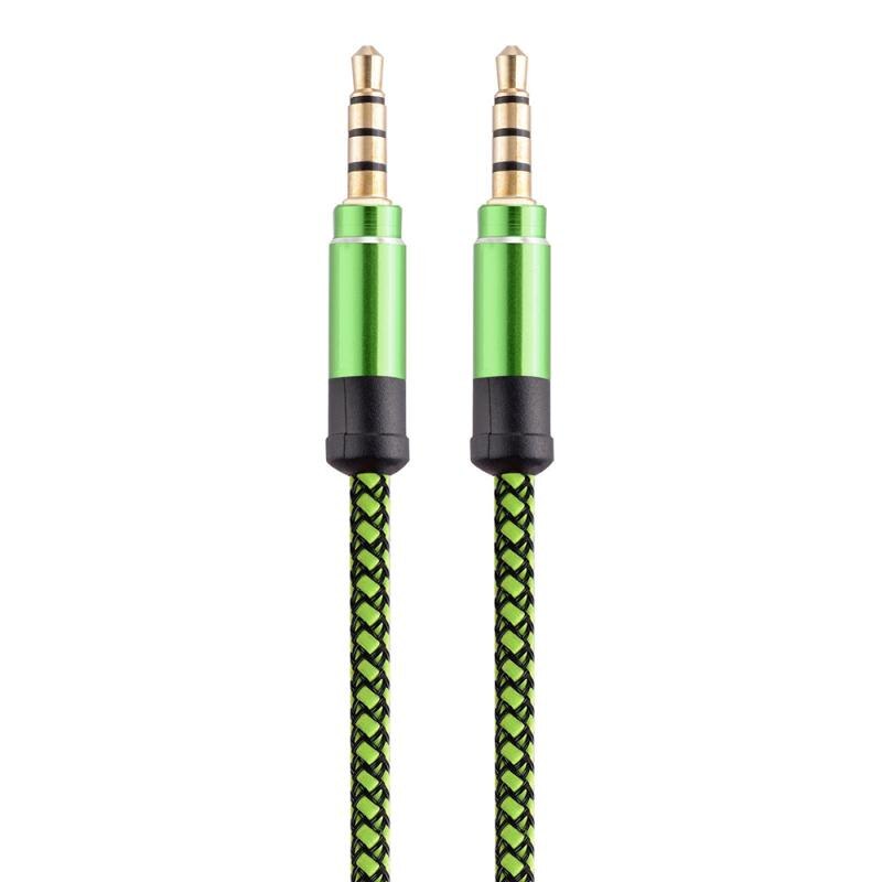 1.5m 3m di Nylon Jack Audio Cavo da 3.5mm Maschio A 3.5mm Maschio Aux Cavo Kabel Oro Spina auto Cavo per il iPhone Samsung Altoparlante Del Telefono: 06 / 3m