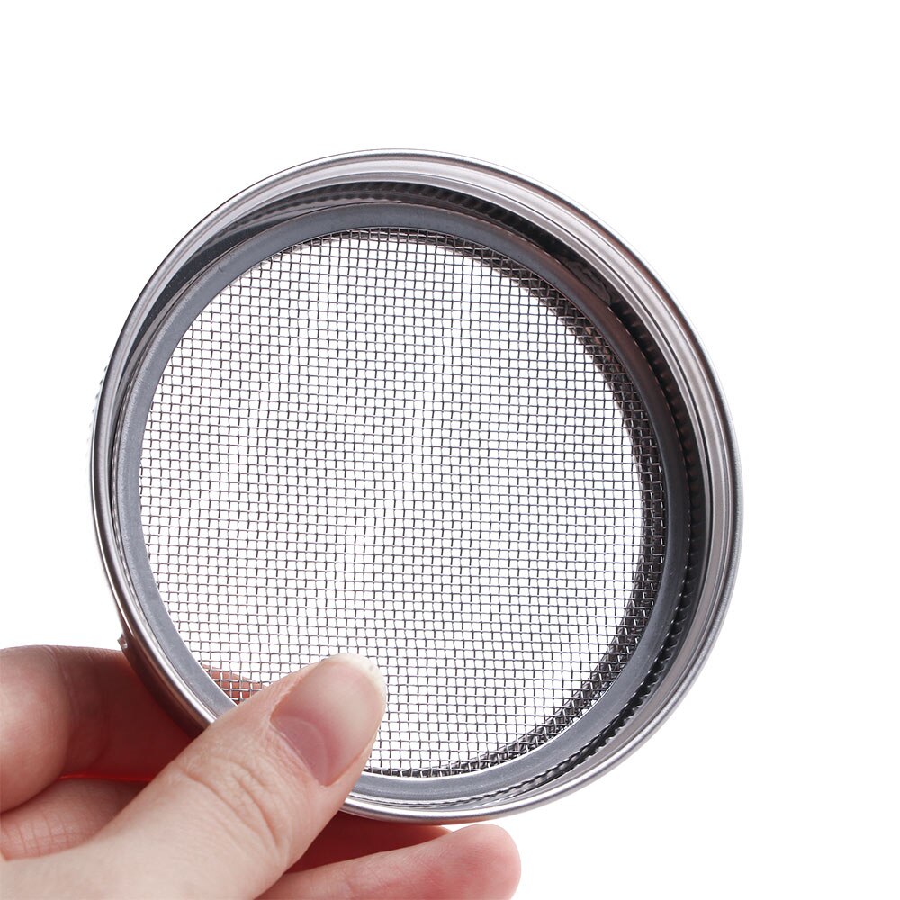 1 Set Stainless Steel Seed Growing Sprouting Mesh Screen Strainer Filter Wide Mouth Nursery Trays Cover Practical