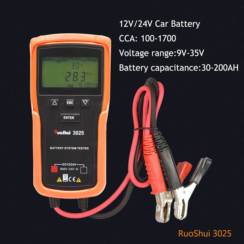 Automotive Battery System Tester Car Battery Capacity Power Detector for Vehicle Batteries Solar Batteries ALI88