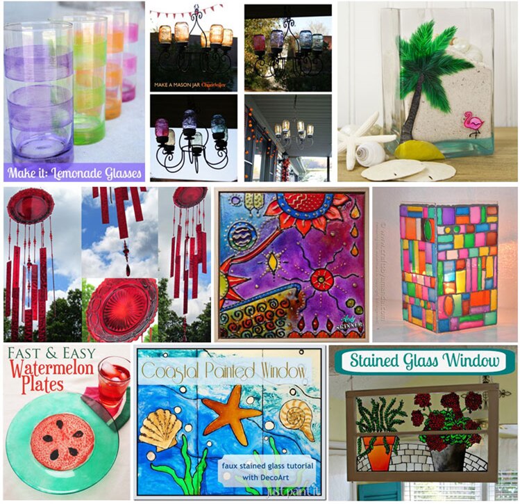 11 kleuren gls acryl transparant glas pigment kinderen diy glazen beker bord vaas niet-giftige verf eenvoudig kleuren