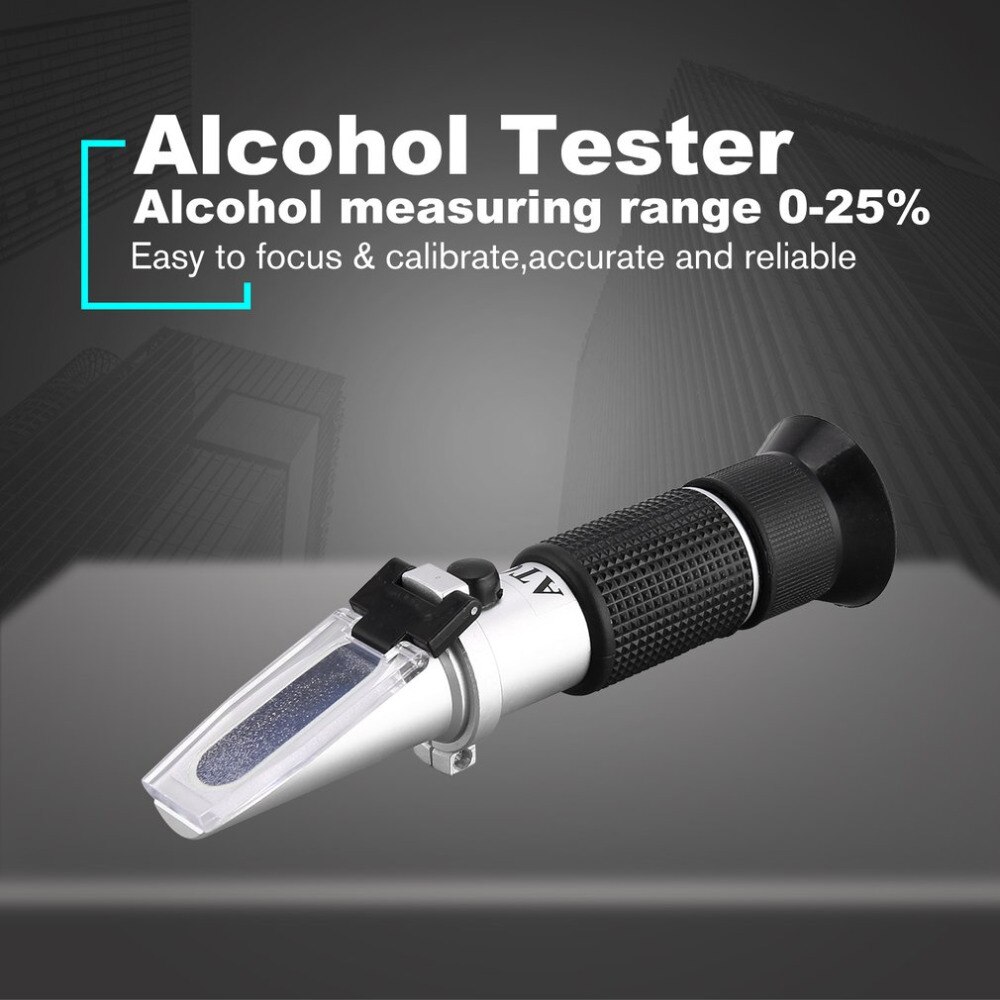 Handheld Refractometer 25-40% Suiker 0-25% Alcohol Concentratie Optische Wijn Inhoud Meter Mini Atc Meten Tester