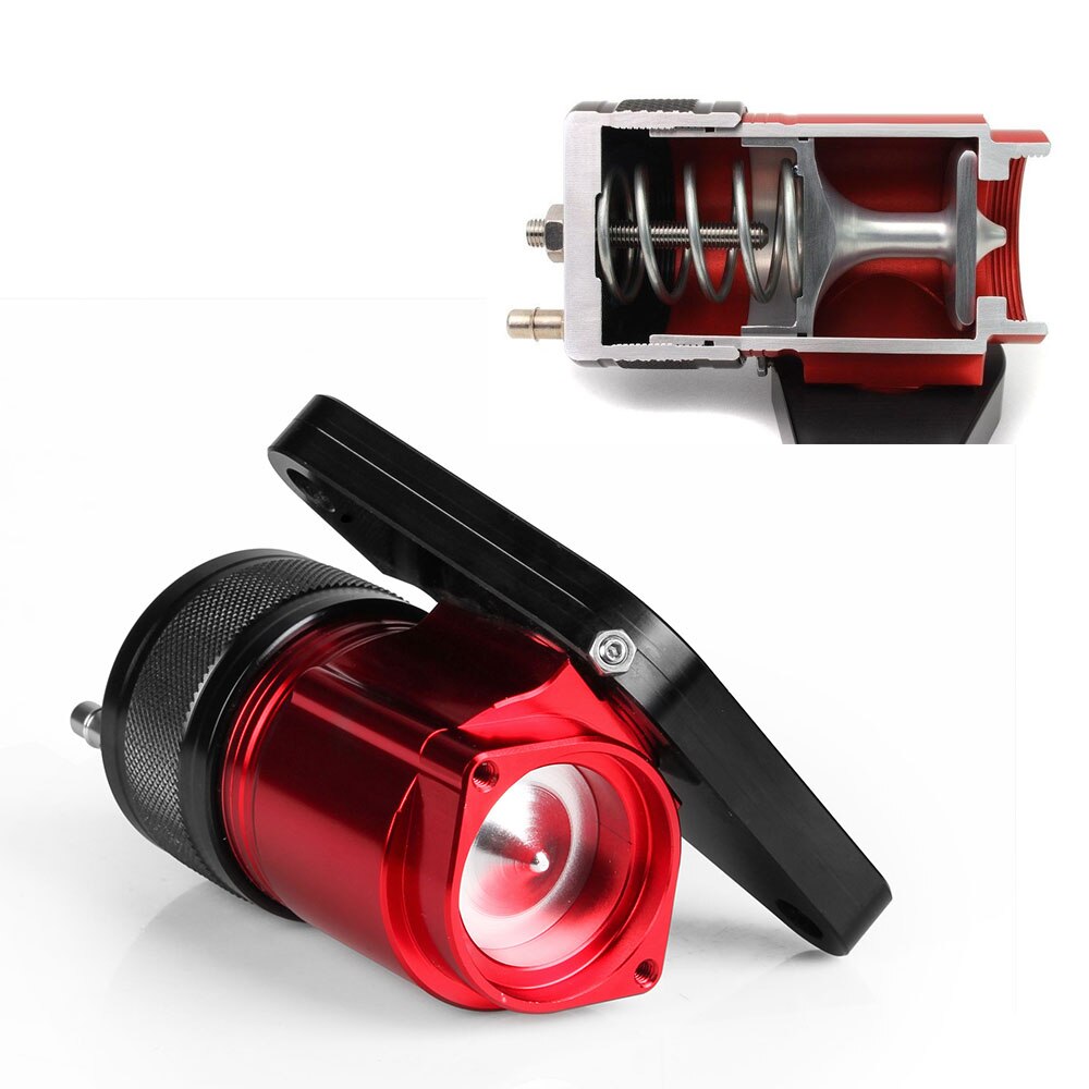 Red Turbo Blow Off Valve Adjustable Recirculating Blow Off Valve For 02-07 Subaru WRX And 04-18 STI RS-BOV051