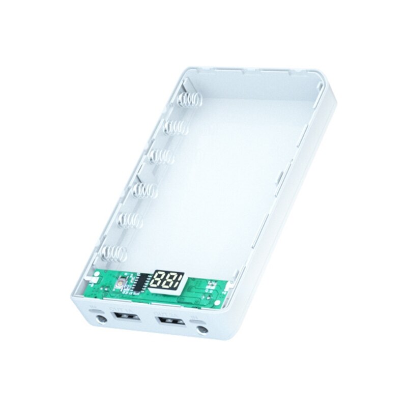 A6 lcd-displays, diy-batteriegehäuse ( 6 x 18650) , powerbank-gehäuse, tragbare externe box ohne batterie, powerbank-schutz