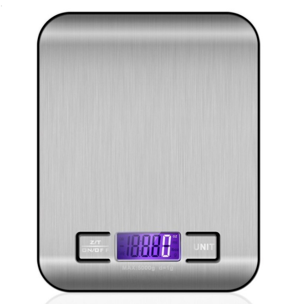 10Kg/5Kg Oz/Ml/Lb/G Keukenweegschaal Rvs Weegschaal Voedsel Dieet post Balance Meten Lcd Elektronische Weegschalen: 10kg  Black base