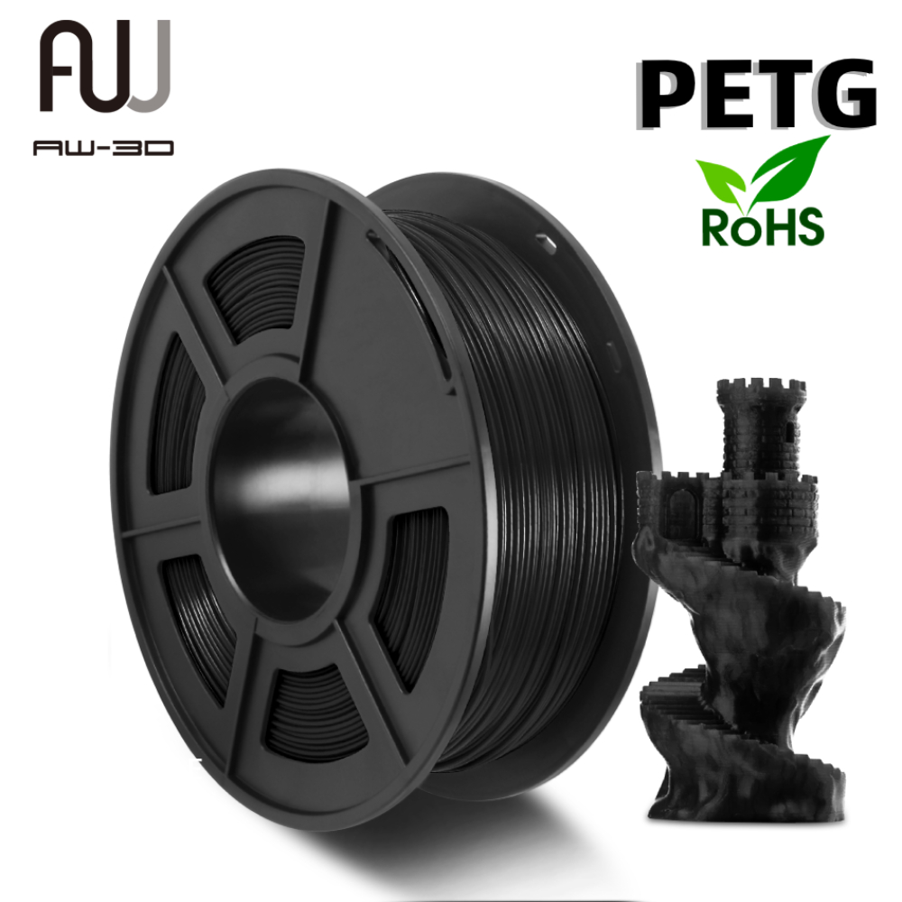 Aw Petg Gloeidraad 1.75Mm 1Kg Voor Fdm 3D Printer Heldere Kleur Tolerantie +/-0.02Mm 100% geen Bubble Niet Giftig 3D Afdrukken Materiaal