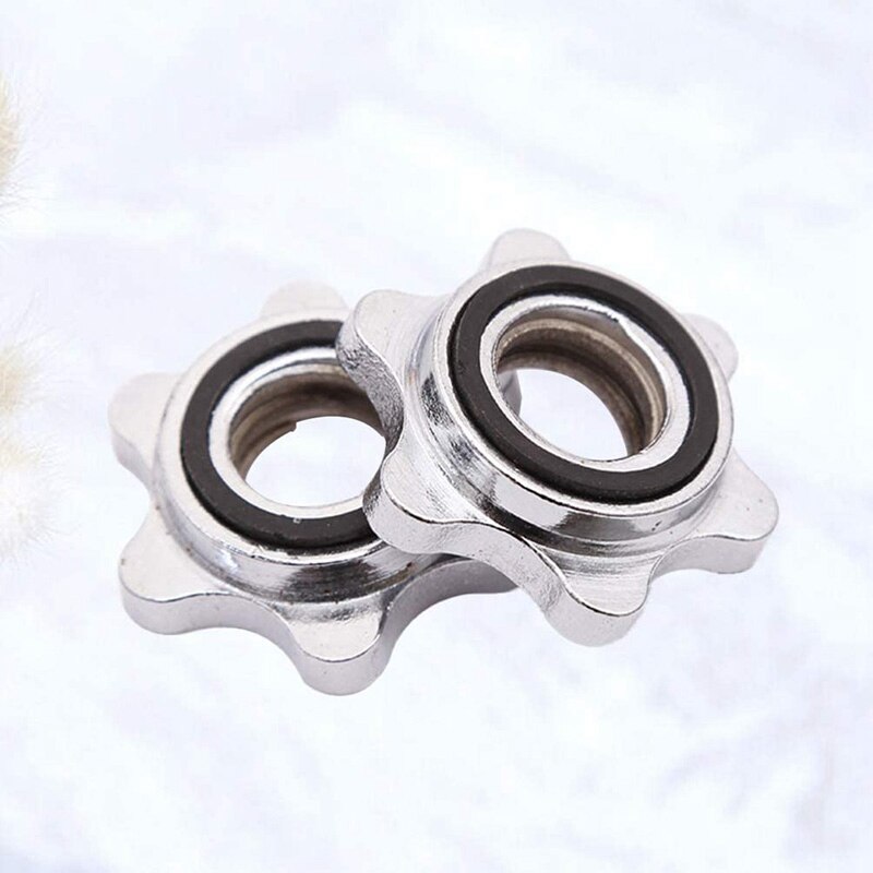 4 Stuks 2.5Cm Gewicht Bar Klemmen Dumbbell Barbell Klemmen Casting Slot Hex Noten Voor Gewichtheffen Fitness Gym Crossfit