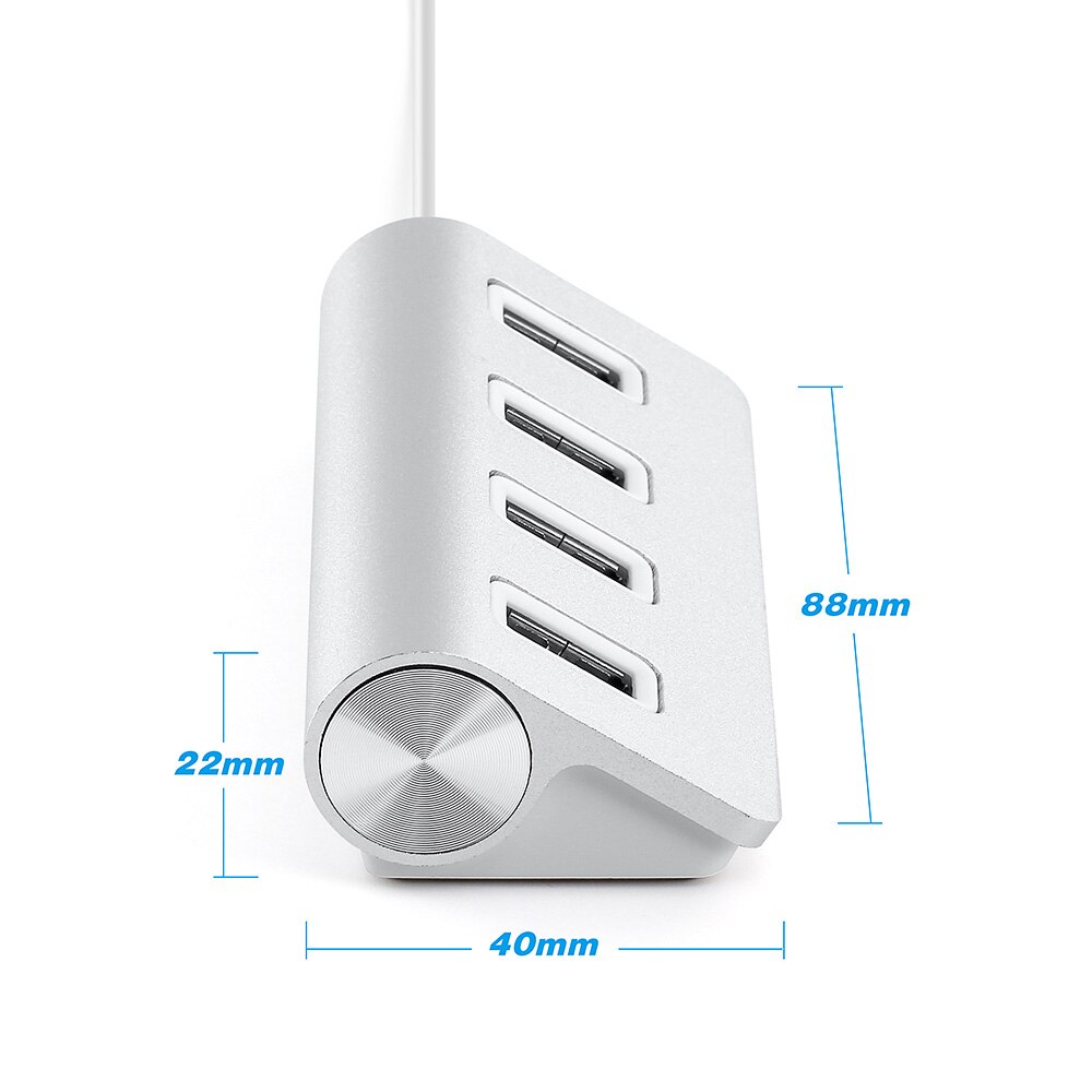USB Hub 3.0 Multi USB Splitter 3 Hab Use Power Adapter 4 Port Multiple Expander 2.0 USB3 Hub with Switch for PC