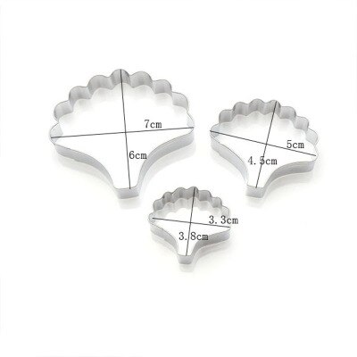 3 piezas cortadores de pastel de acero inoxidable claveles molde de pastel de flores herramientas de decoración de pasteles Fondant galletas de azúcar